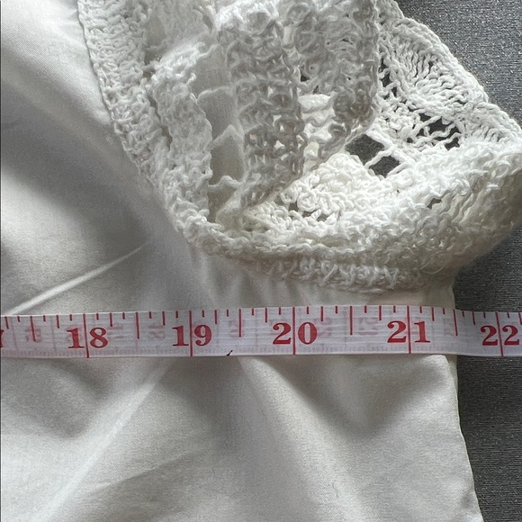 LOFT Cream Lace Flutter Sleeve Top NWT Size L - Picture 13 of 14